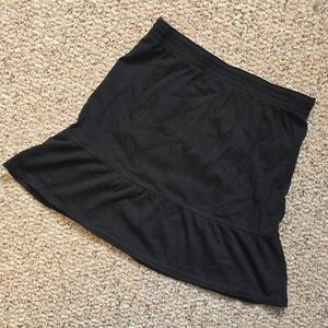 Faded Glory Black Ruffle Hem Girls Skirt